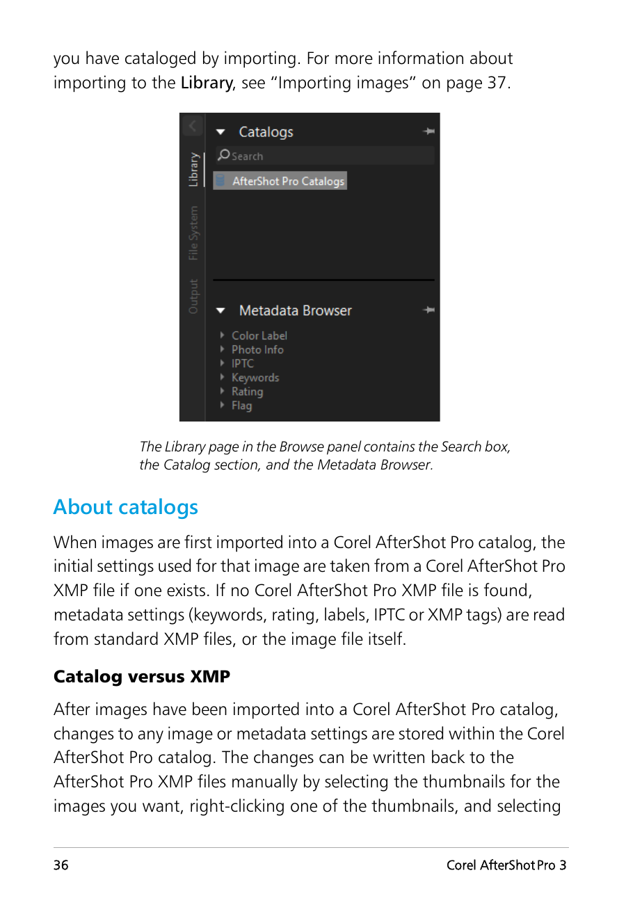 Библиотека и каталог Corel AfterShot Pro