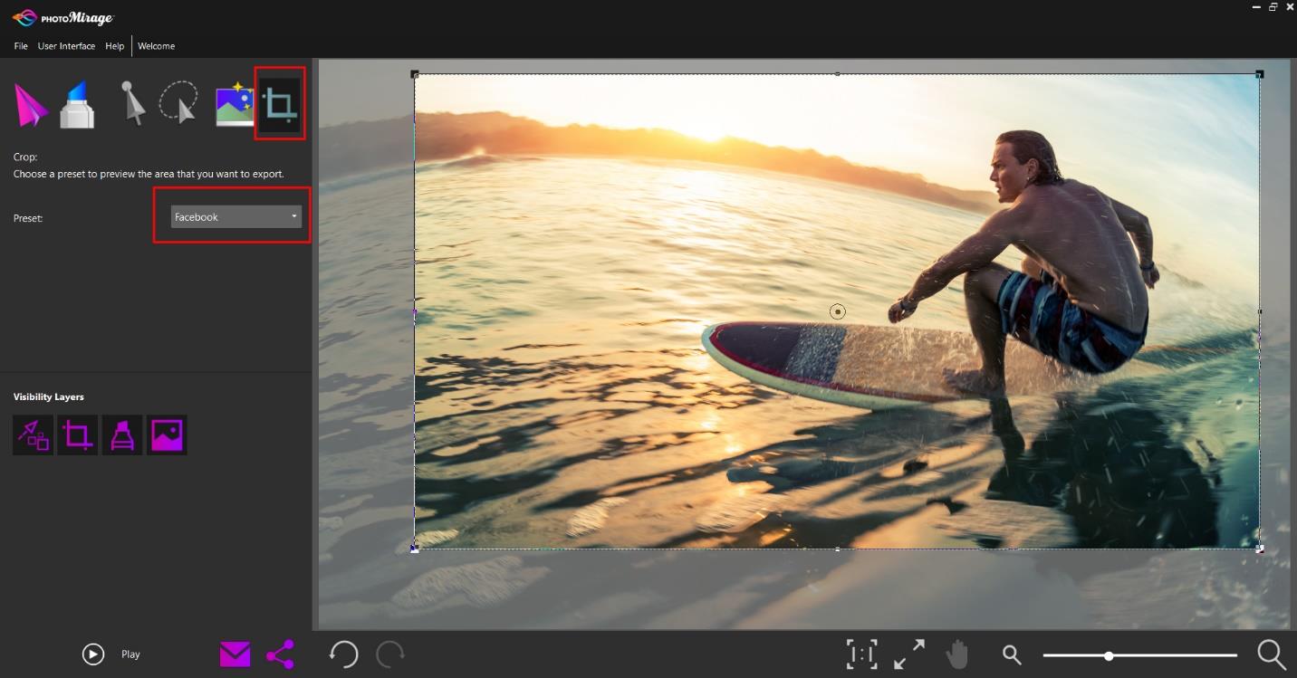 Пользовательские параметры экспорта в Corel PhotoMirage