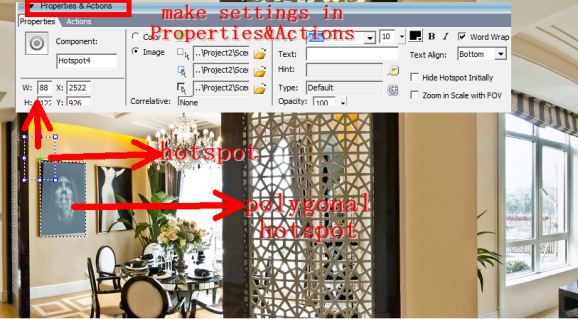 Настройка полигонального hotspot в Tourweaver