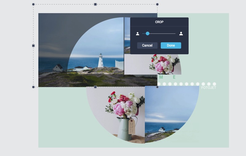 Кадрирование фотографии в FotoJet Collage Maker
