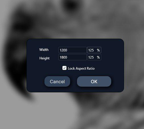 Диалог изменения размера с сохранением пропорций в FotoSketcher