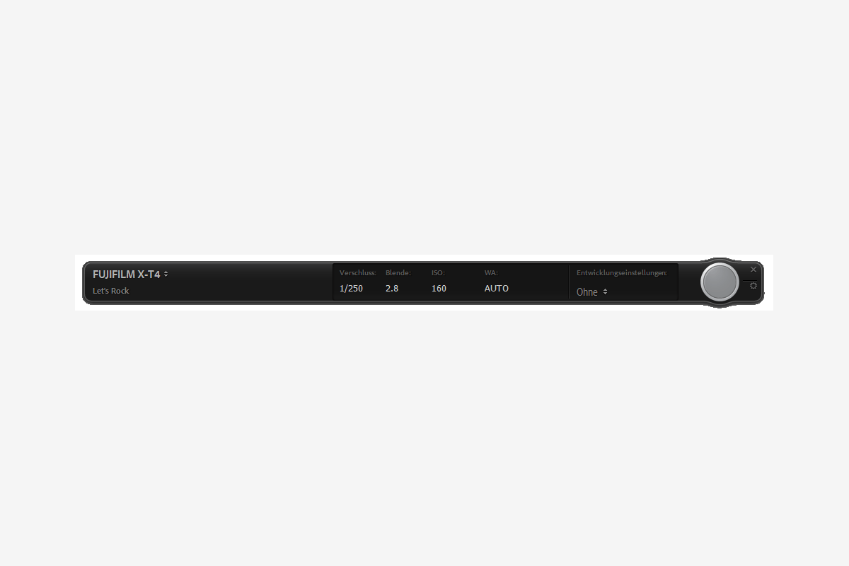 Панель Lightroom для tethered capture