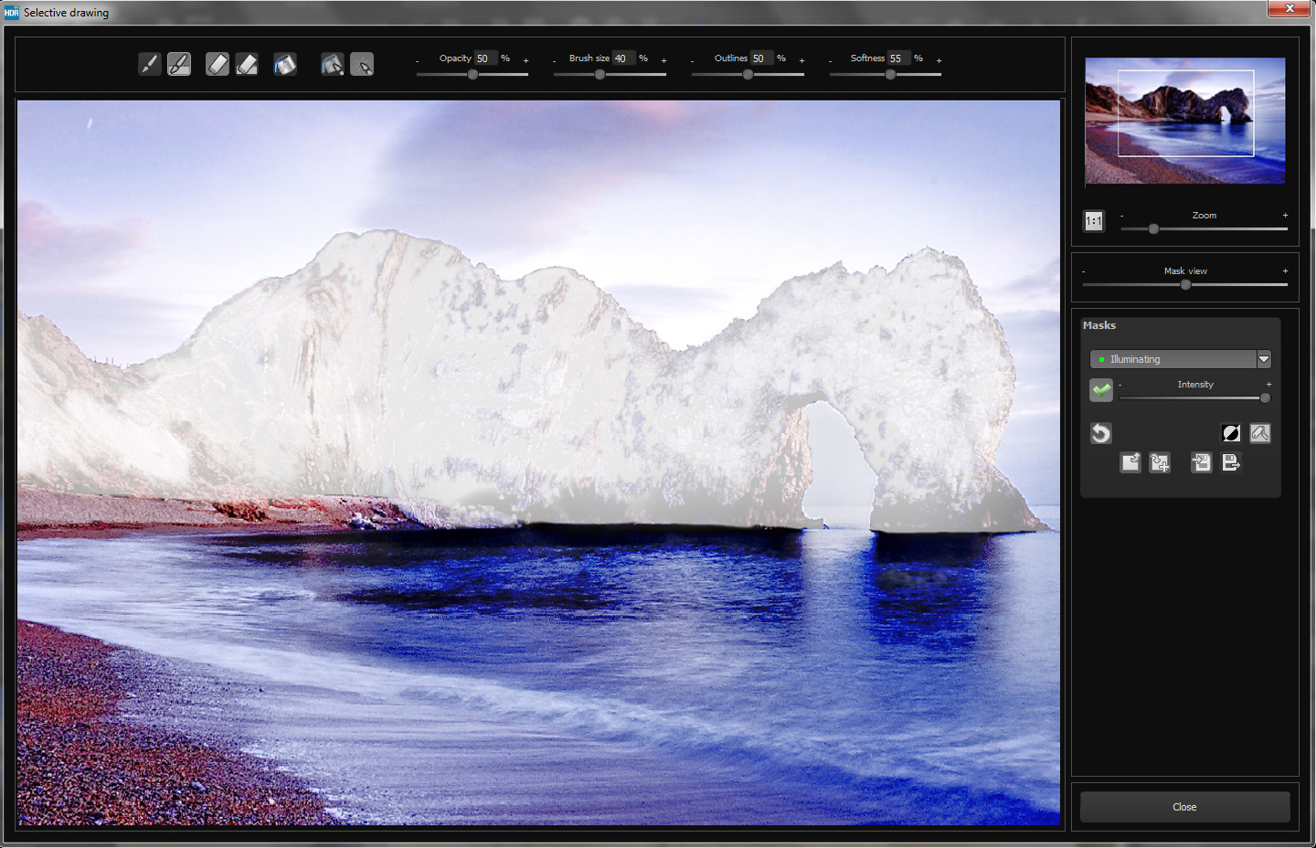 HDR Projects: выборочное осветление маской