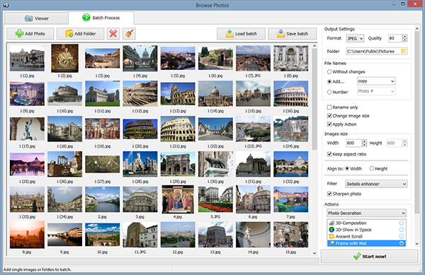 Пакетная обработка фотографий в Home Photo Studio