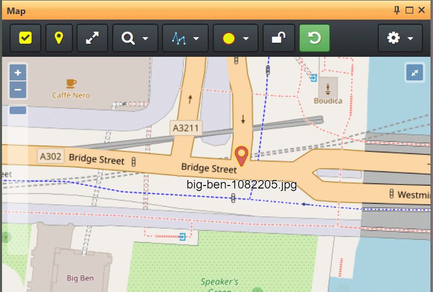 Map Panel с географическими данными в IMatch