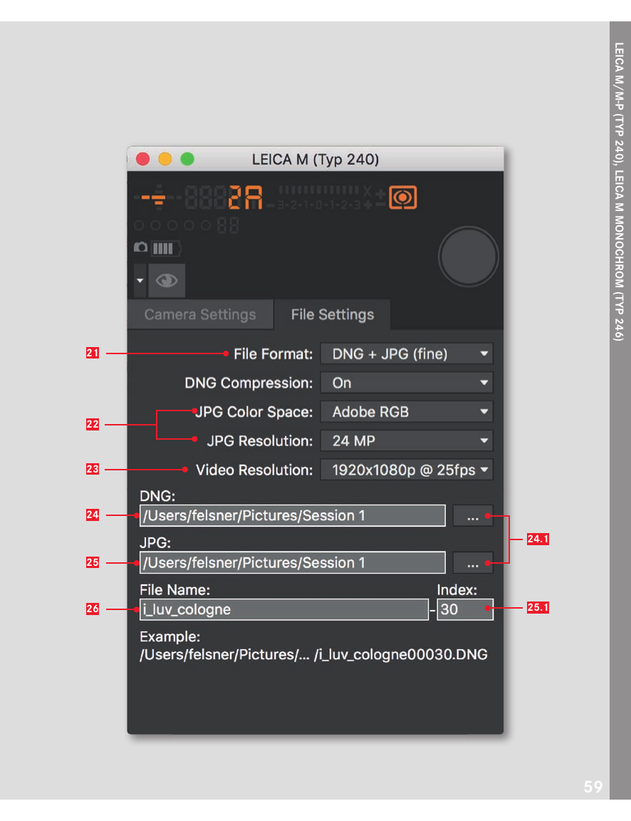 File Settings Leica Image Shuttle для Leica M Typ 240