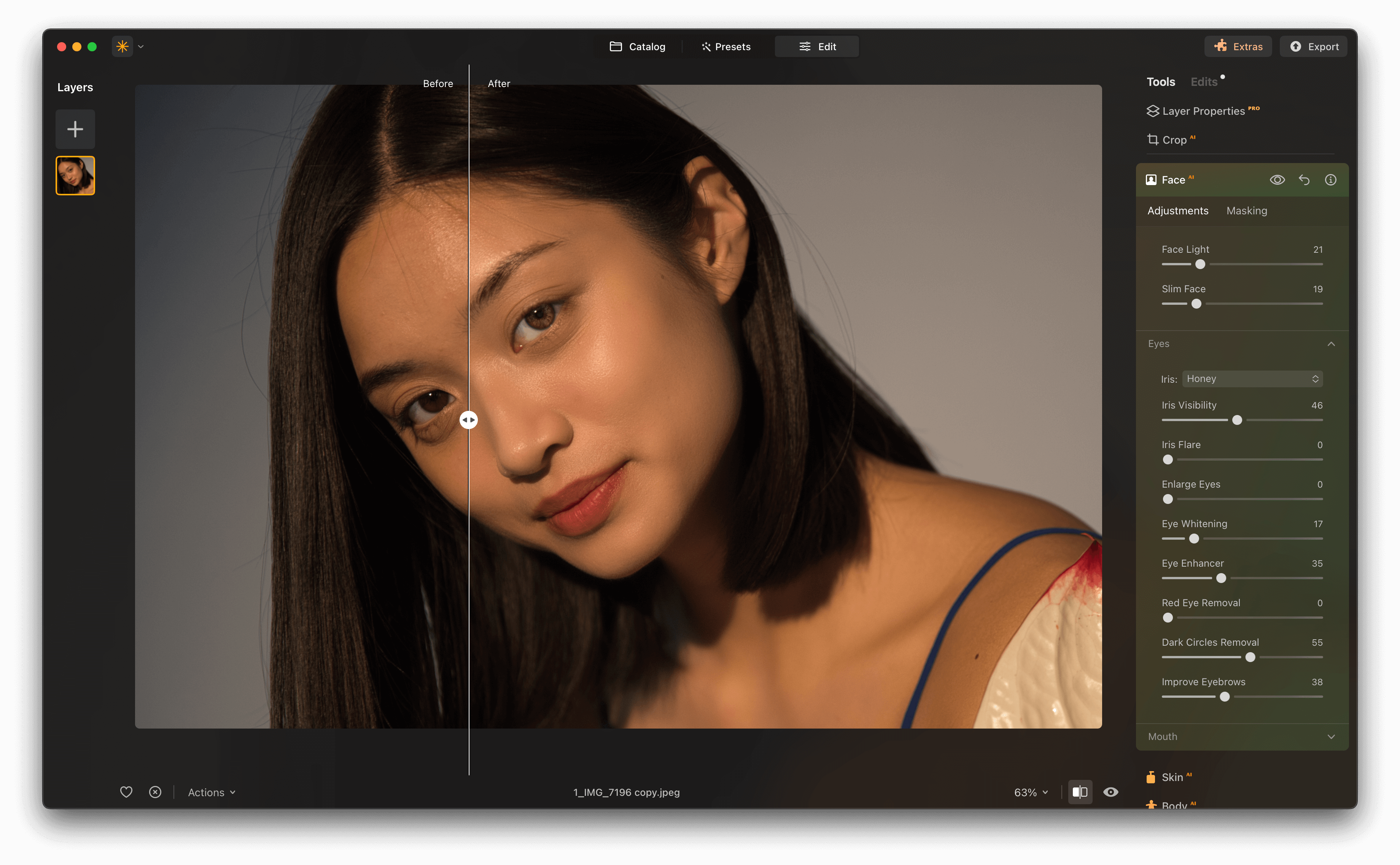 Luminar Neo: Face AI для портретной коррекции