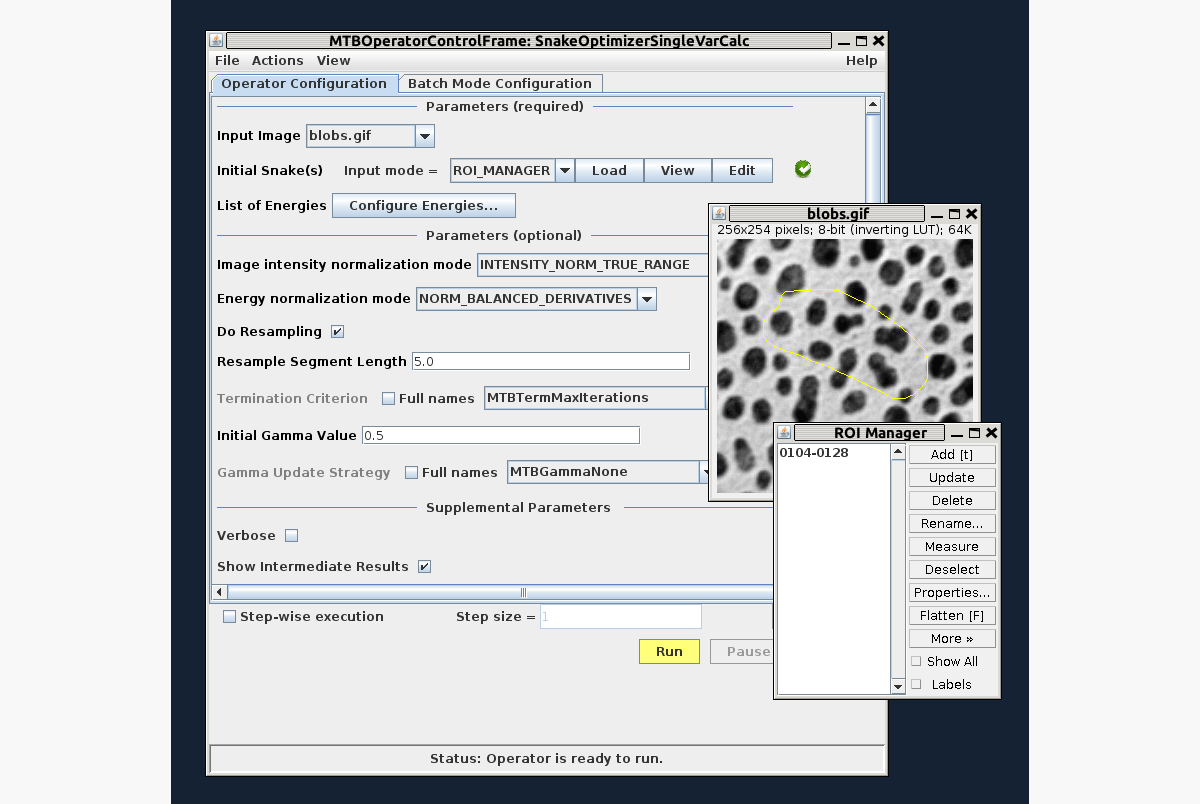 Настройка Snake Optimizer в MiToBo