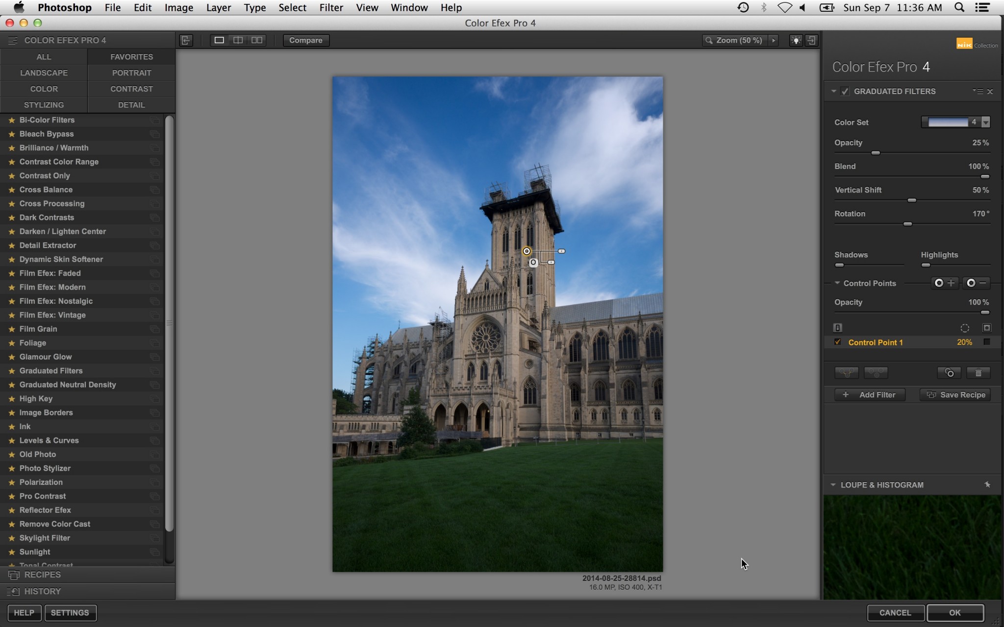 Контрольная точка U Point в Color Efex Pro 4