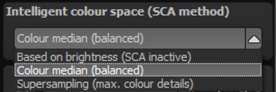Настройки Smart Colour Space Adaption в PHOTO WORKS projects