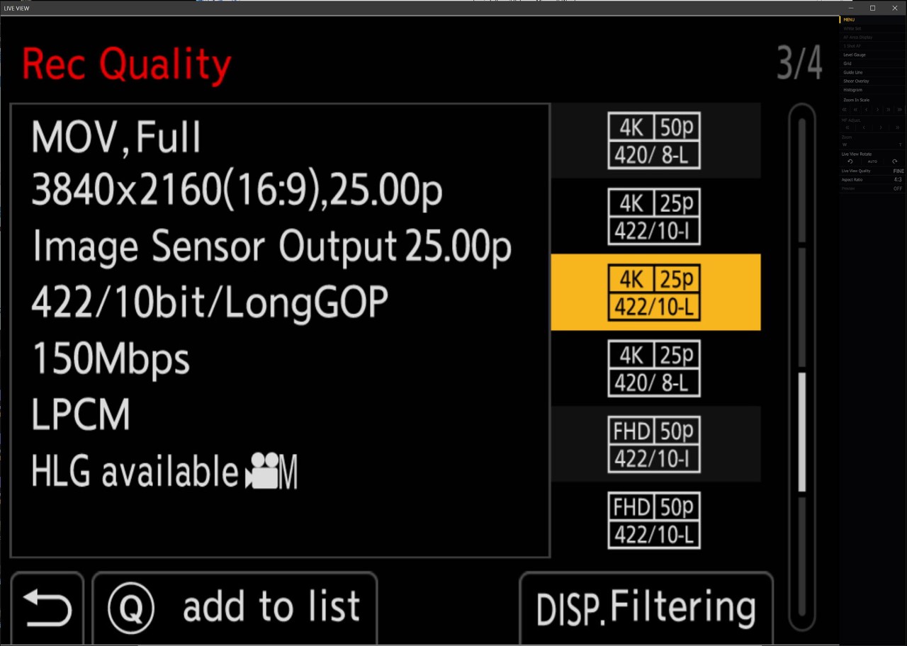 Panasonic LUMIX Tether — Import File Name