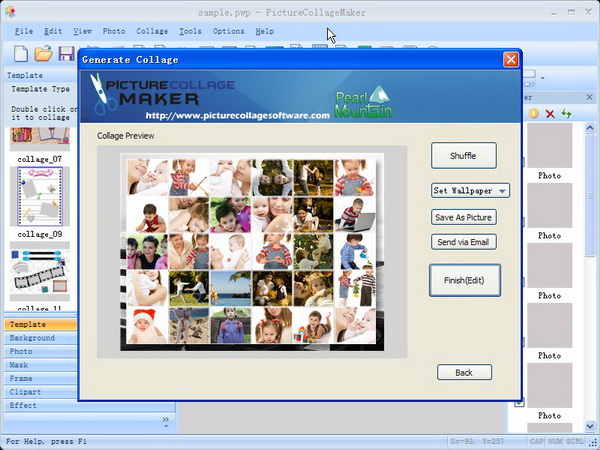 Grid Collage Wizard в Picture Collage Maker