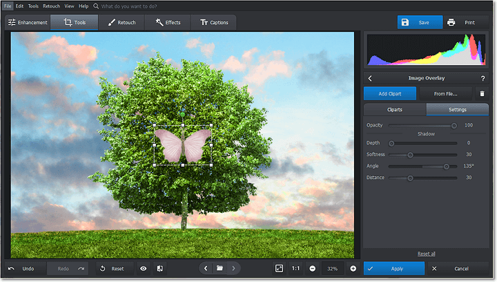 Наложение второго изображения в PhotoWorks