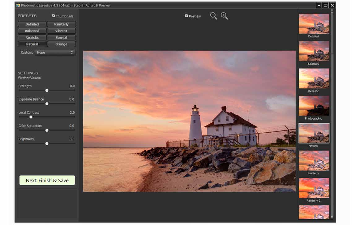 Photomatix Essentials: пресеты и настройки HDR