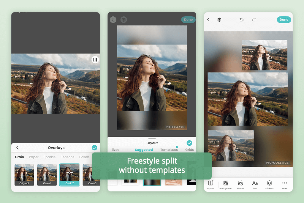 Свободная компоновка и редактирование отдельных фотографий PicCollage