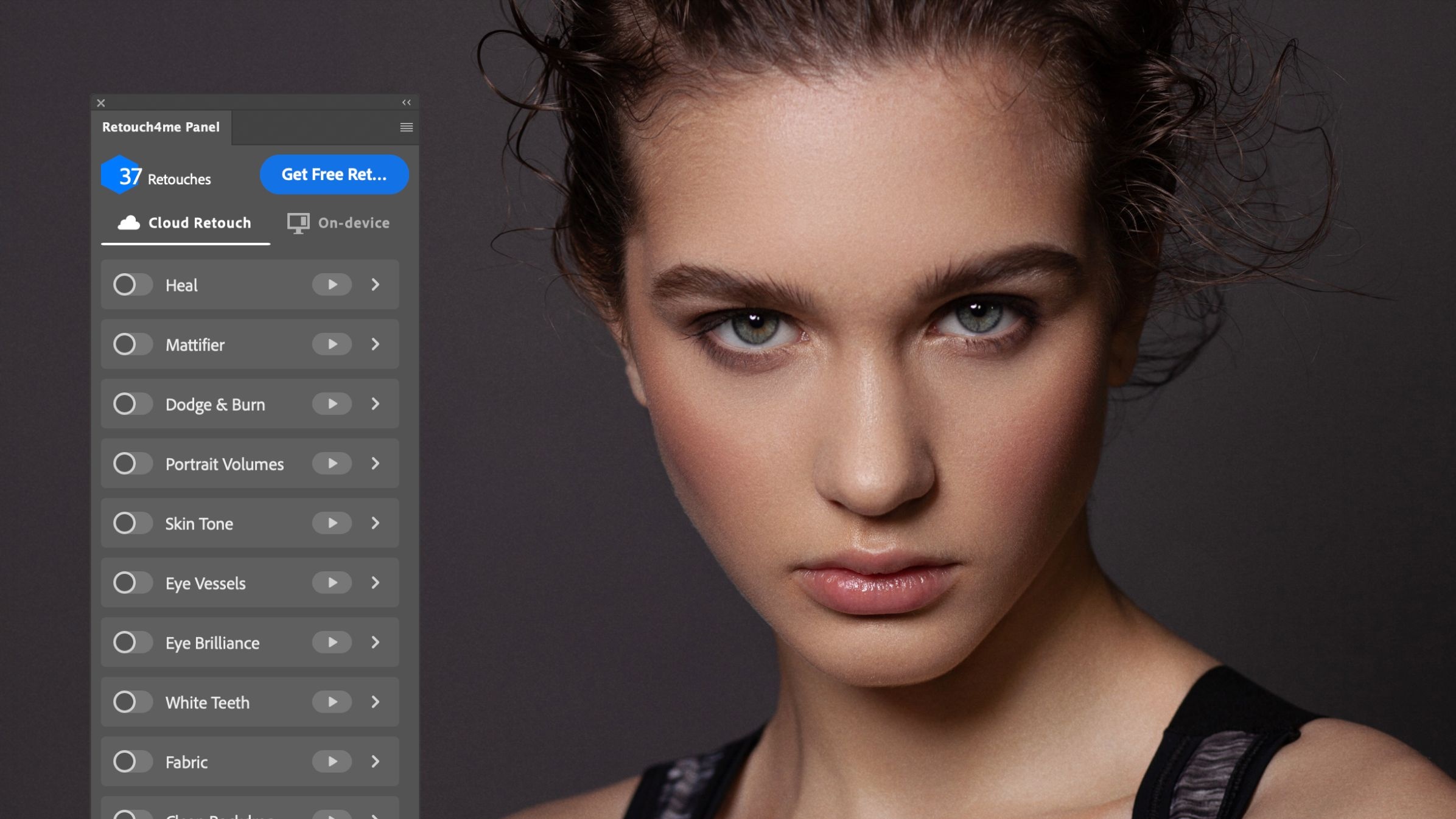 Официальное изображение Retouch4me Photoshop Panel с Dodge & Burn