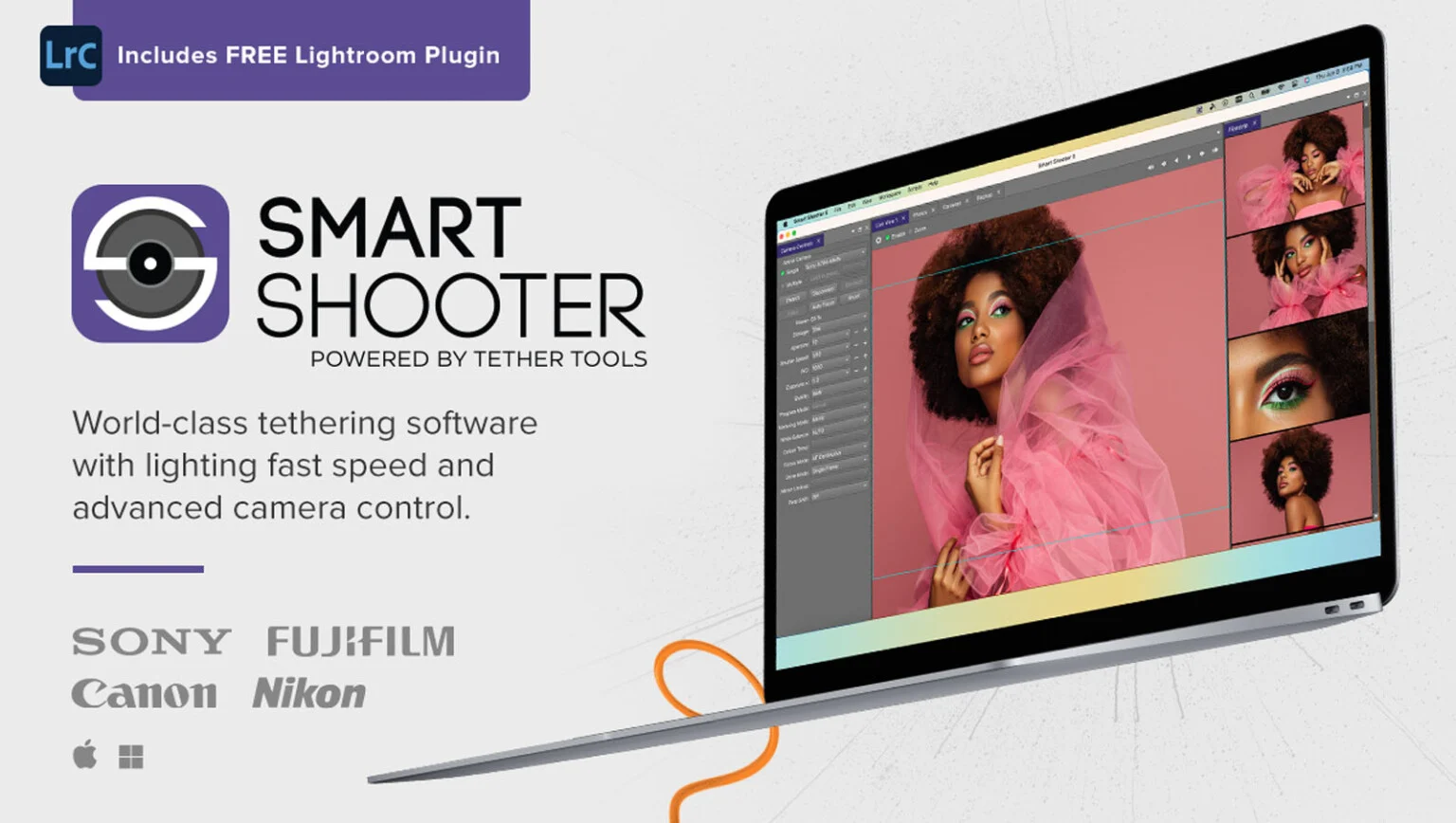 Smart Shooter: пример рабочего пространства для портретной tethered-съёмки