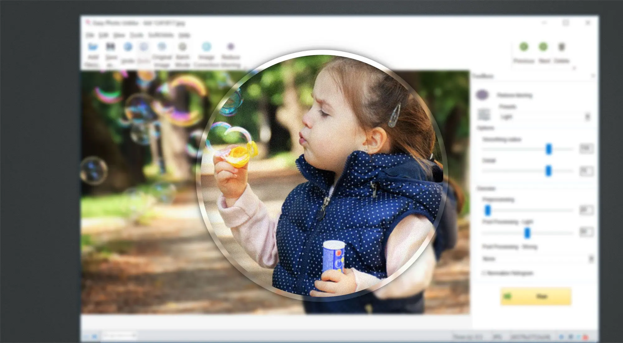 SoftOrbits Easy Photo Unblur: Портреты и лица
