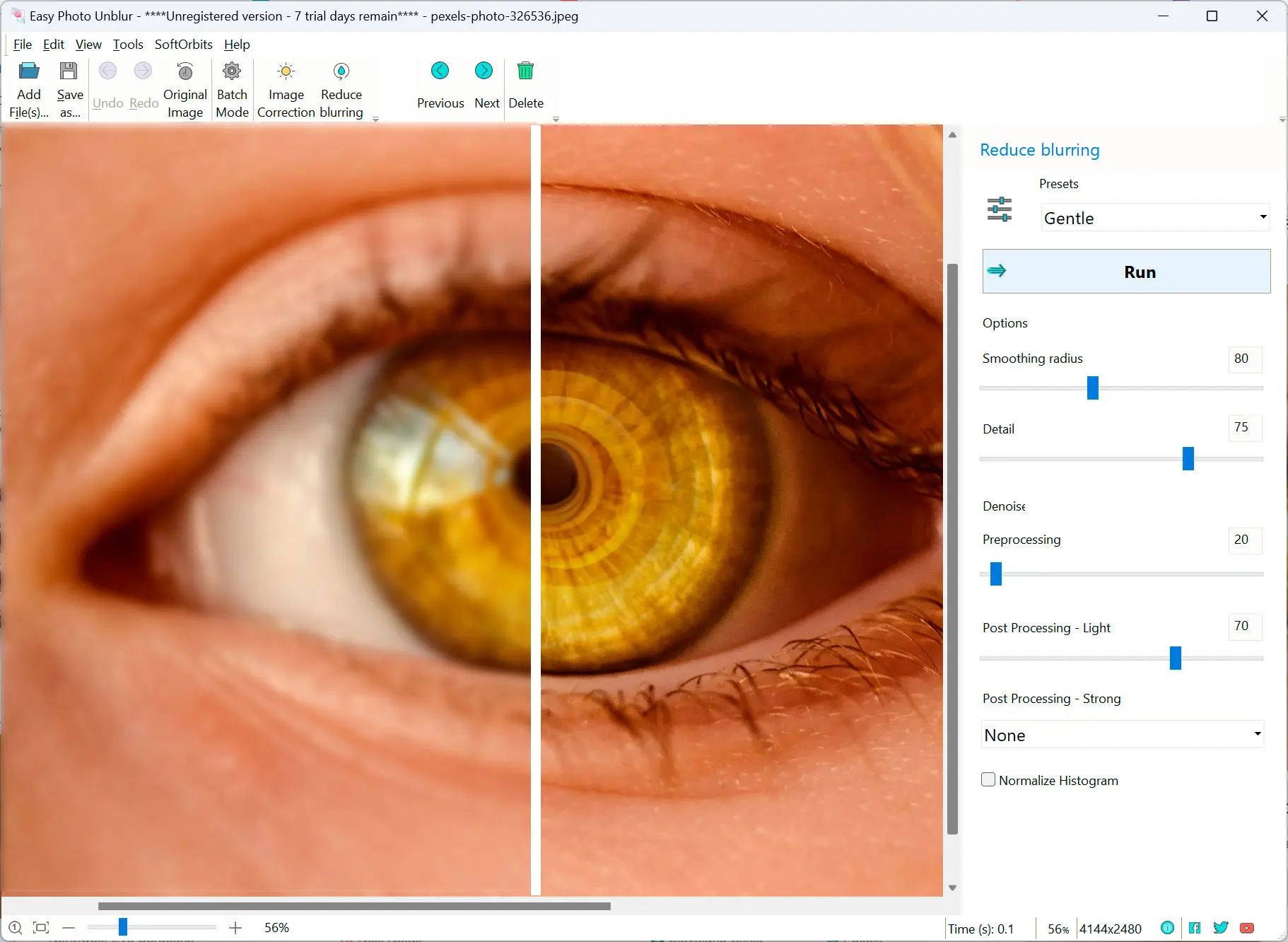 SoftOrbits Easy Photo Unblur: Какие типы размытия программа исправляет лучше
