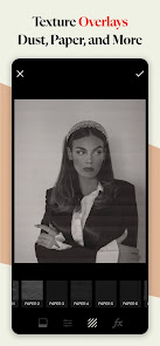 Текстурные наложения Paper и другие overlays в Tezza