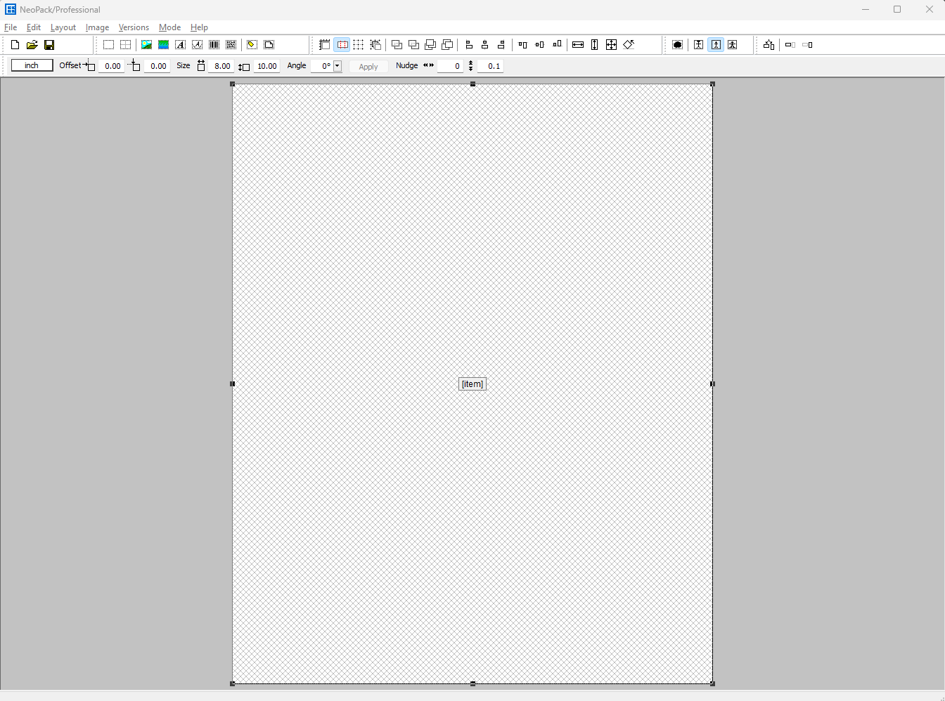 Созданный печатный шаблон 8×10 в Template Designer