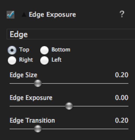 Edge Exposure с выбором стороны, размера, силы и перехода