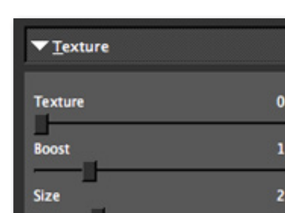 Параметры Texture в Topaz Clean