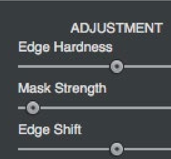 Параметры Edge Hardness, Mask Strength и Edge Shift в Topaz ReMask