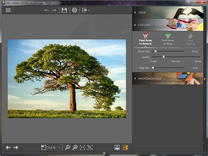 Инструменты Cut-Out в Wondershare Fotophire Photo Cutter