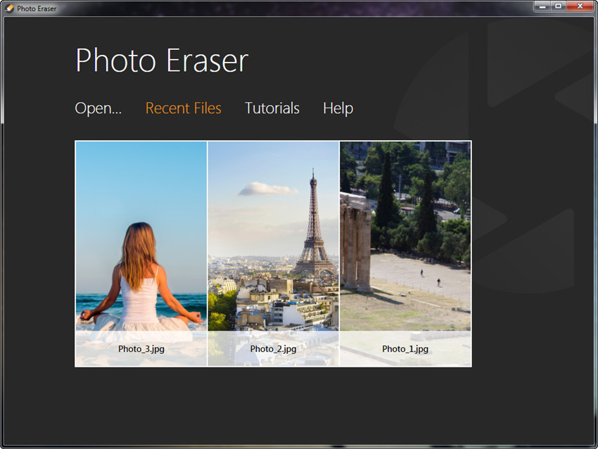 Рабочее окно Wondershare Fotophire Photo Eraser