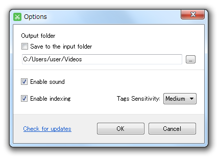 Окно Options в Free Video Dub