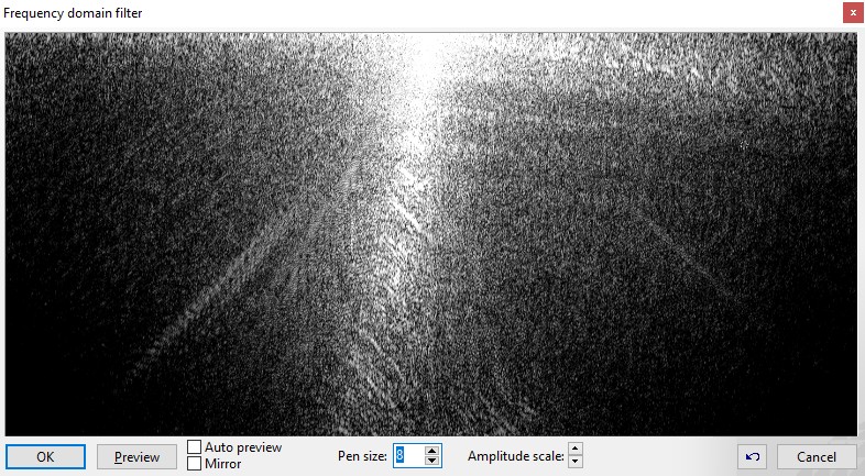 Image Analyzer: Frequency domain filter