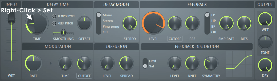 Плагин Fruity Delay 3 в FL Studio