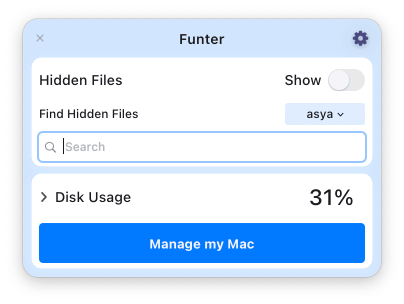 Funter в составе MacCleaner Pro
