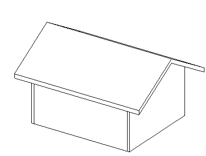 Пример крыши, созданной по контуру в Autodesk Revit