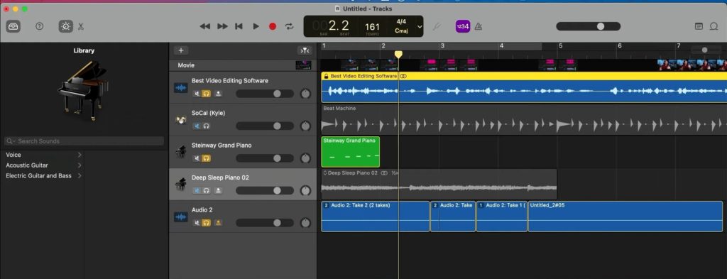 GarageBand: запись вокала на Mac