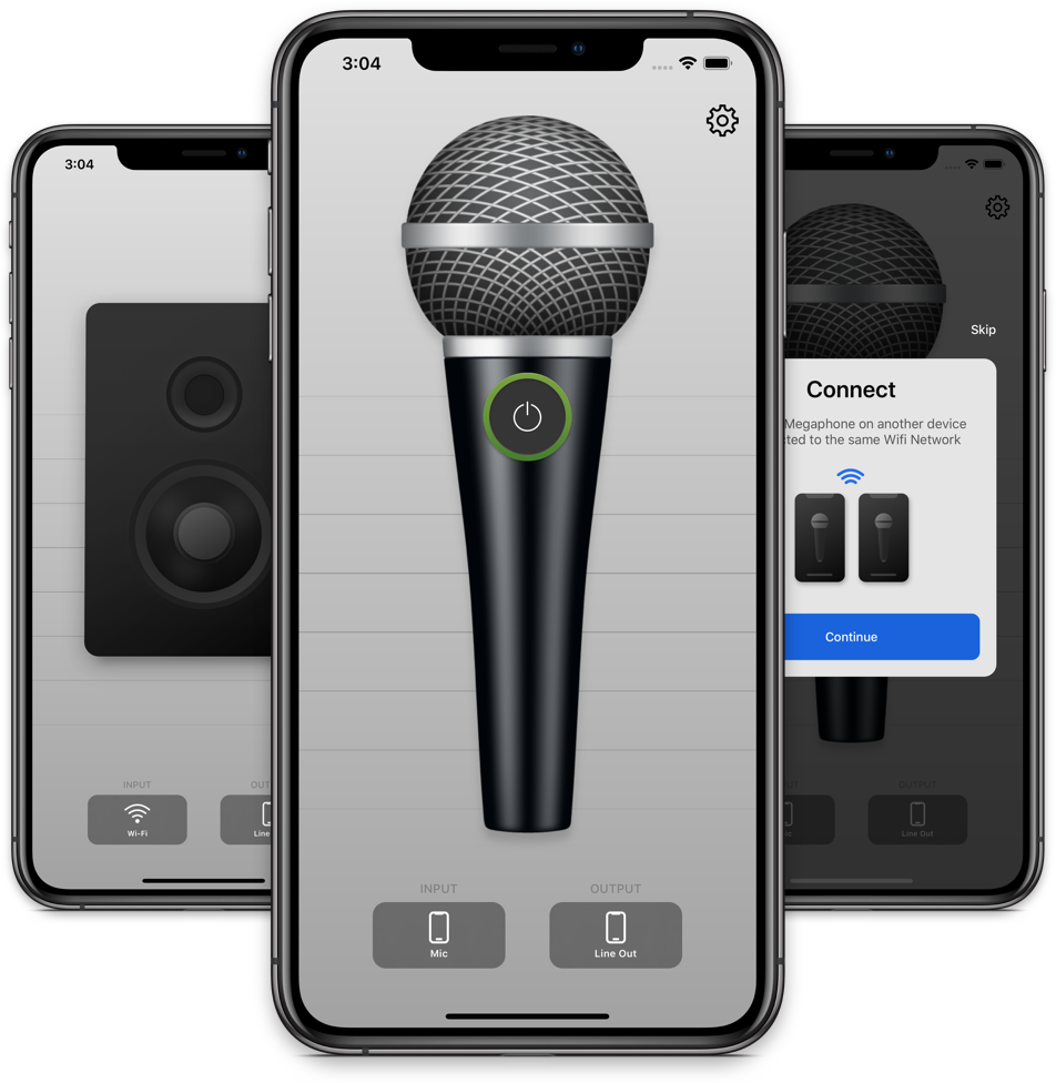 Интерфейс Megaphone на iPhone
