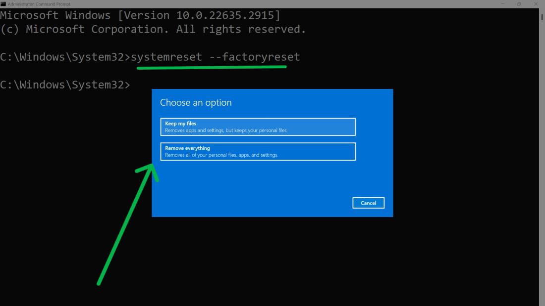 Проблемы и ошибки при сбросе Windows 11