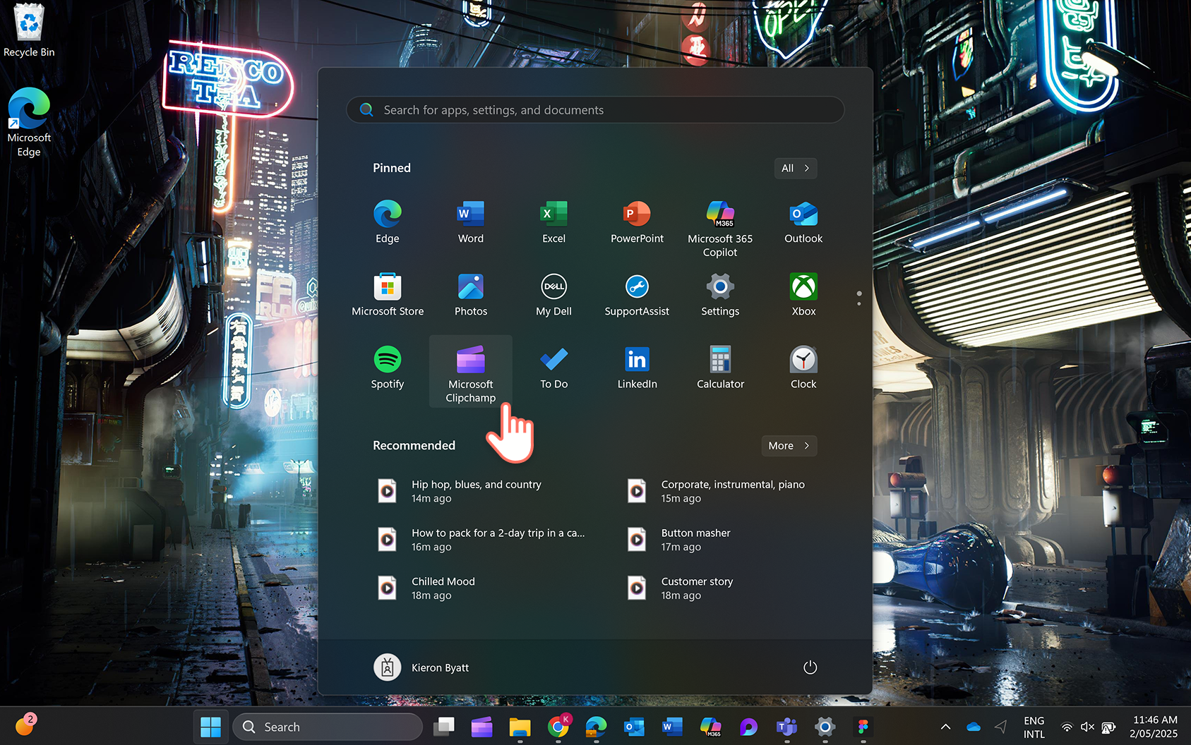 Clipchamp — запись экрана в редакторе Windows 11