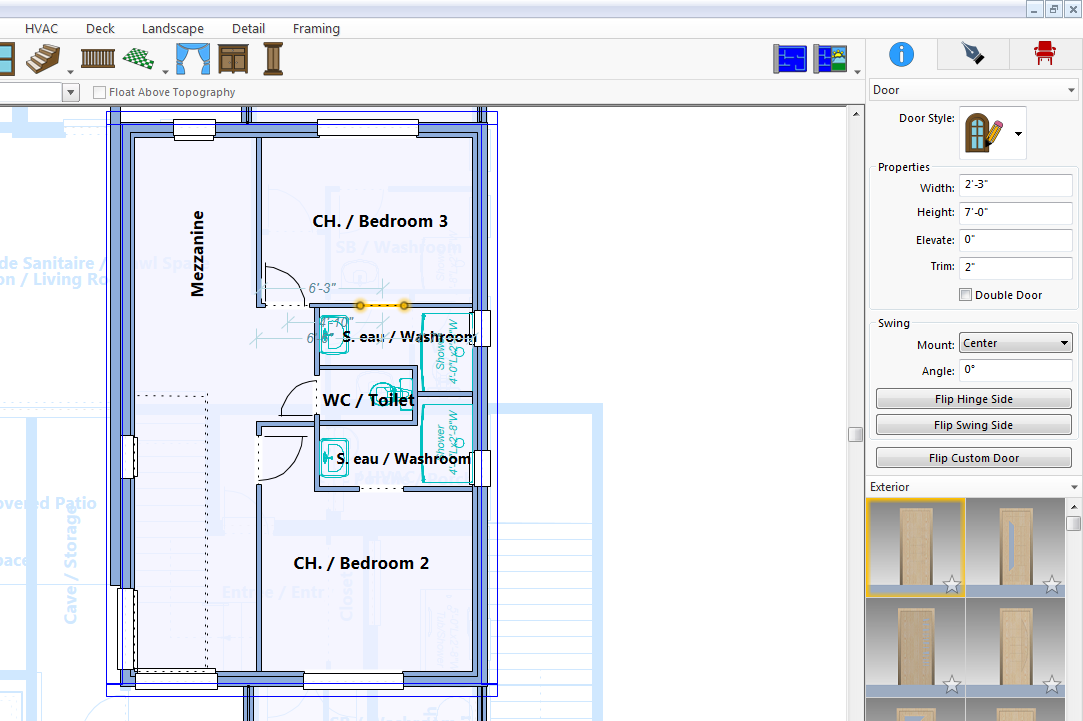 Настройка дверей и проёмов в Punch Home Design