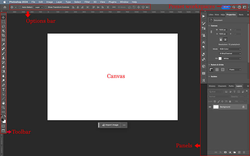Интерфейс Adobe Photoshop