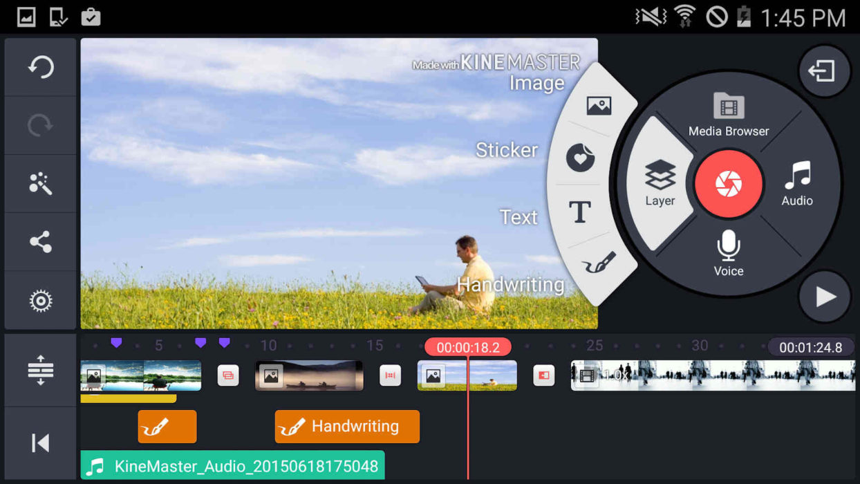 Интерфейс KineMaster