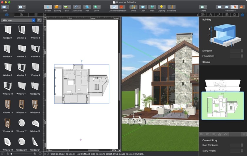Интерфейс Live Home 3D