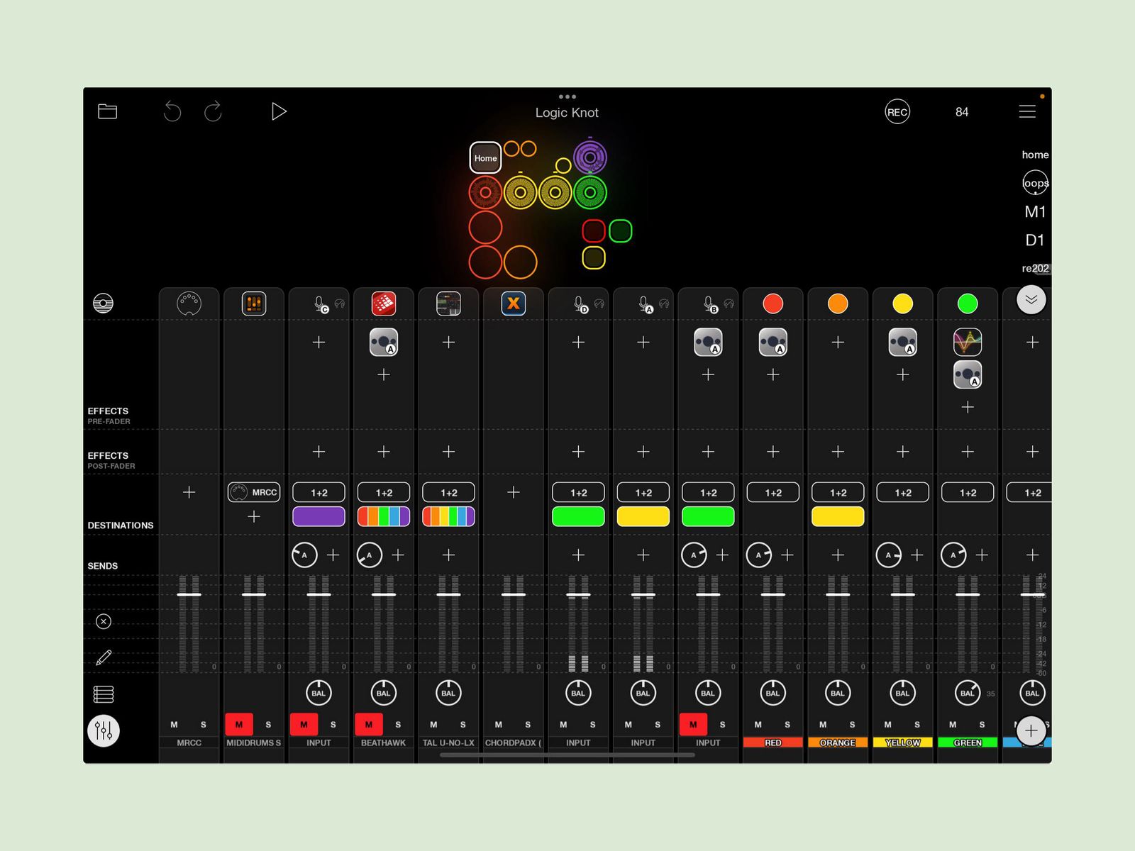 Скриншот Loopy Pro на iPad