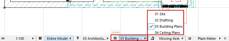 Переключение Model View Options через Quick Options в Archicad