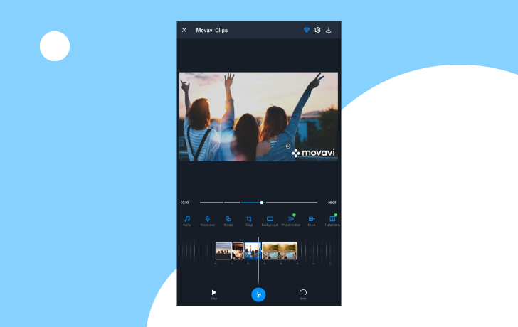 Интерфейс Movavi Clips
