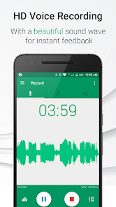 Parrot Voice Recorder — экран записи с живой waveform
