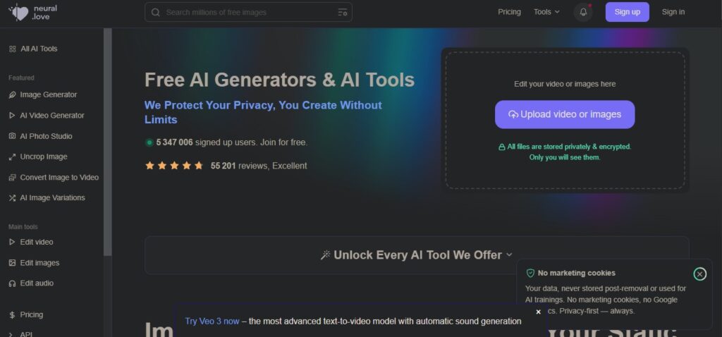 Скриншот Neural.love