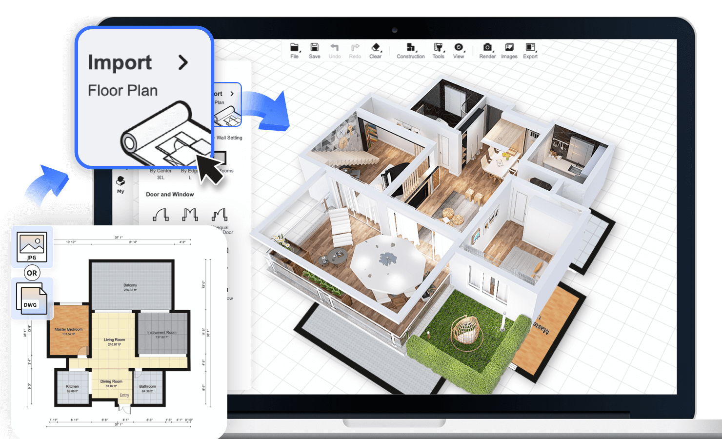 Интерфейс Homestyler
