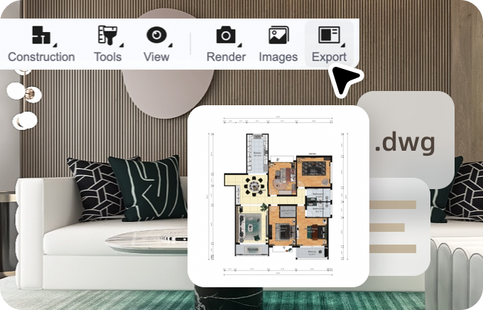Экспорт планов и чертежей из Homestyler